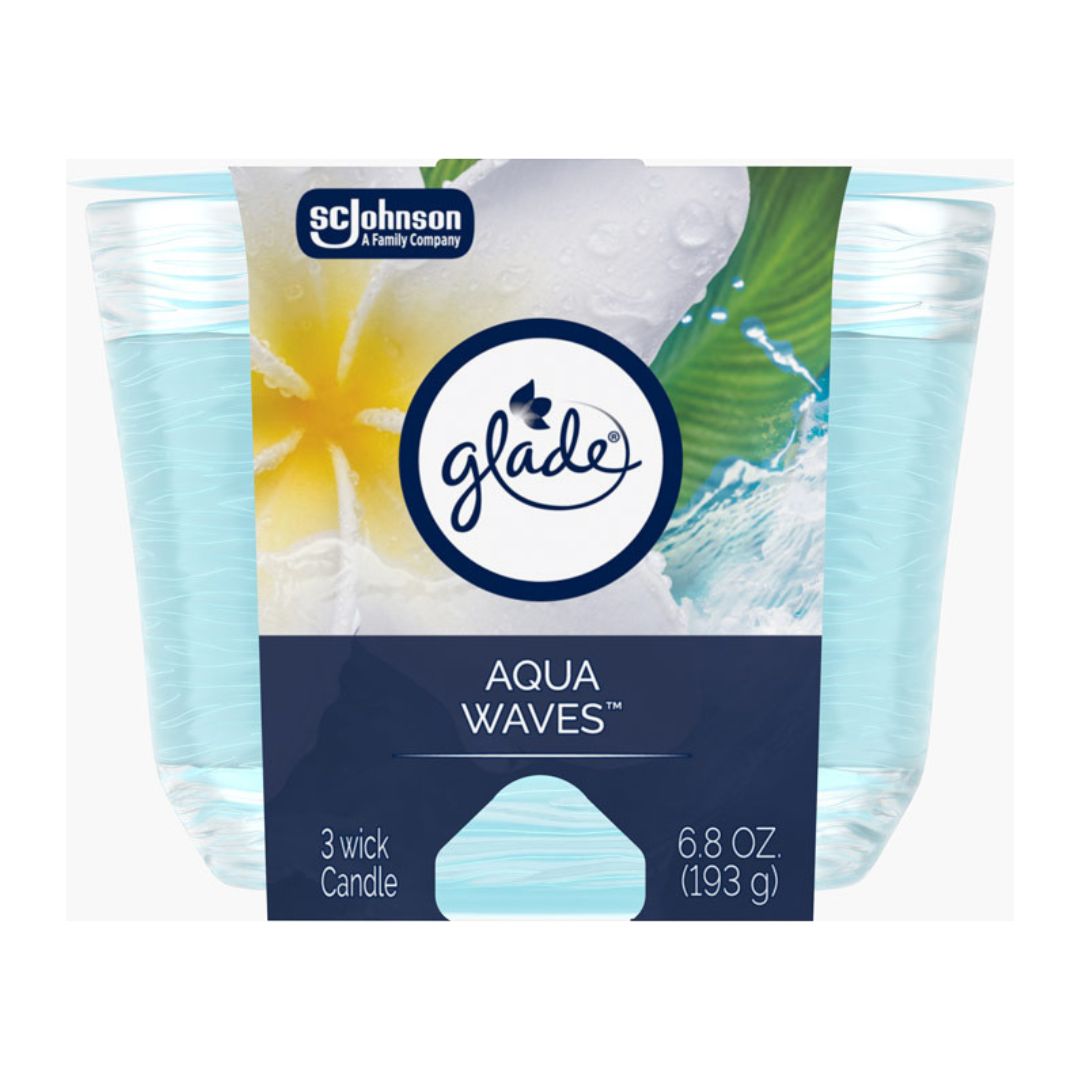 Glade® Aqua Waves® 3-Wick Candle 6.8oz