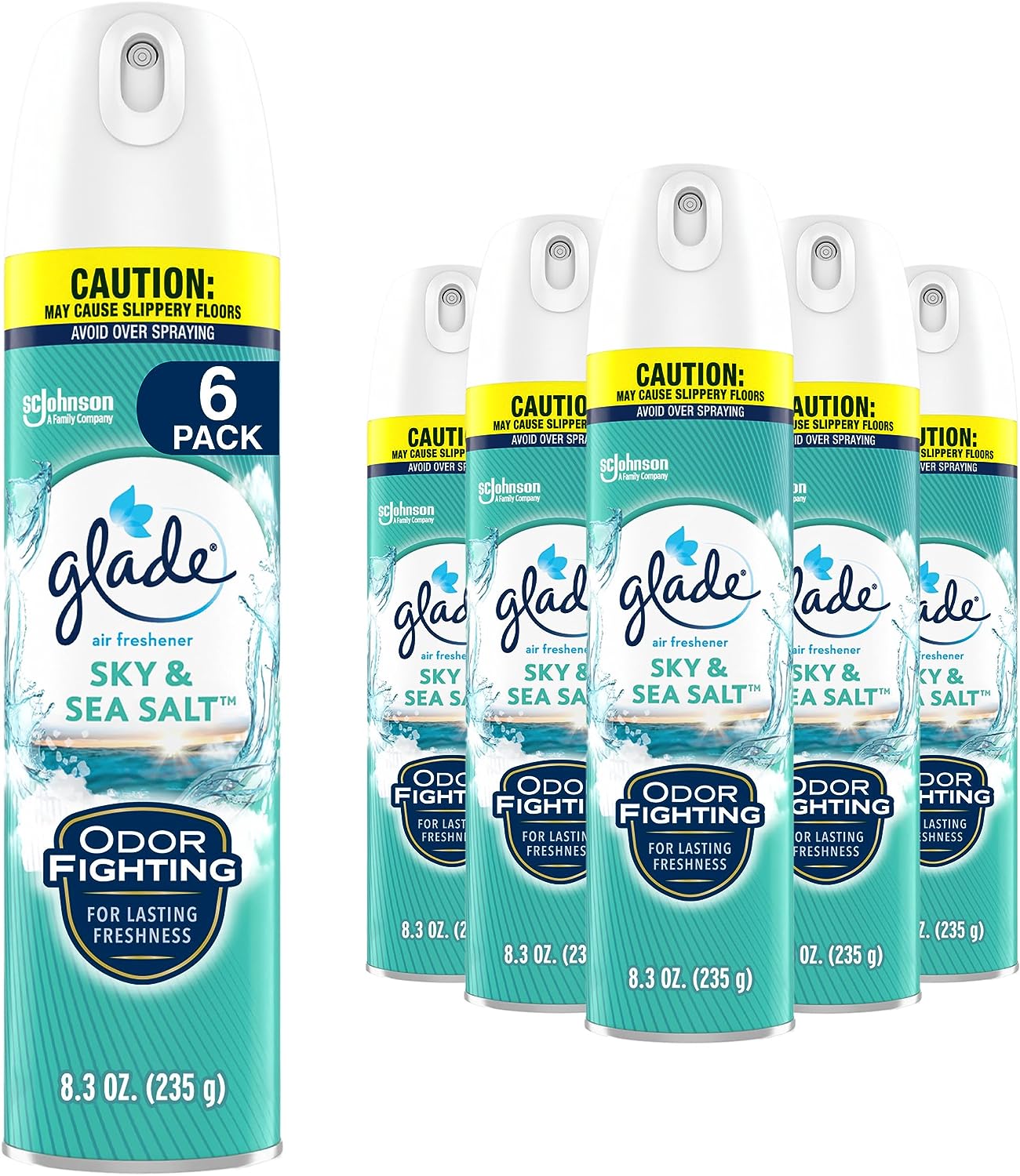 Glade Air Freshener Room Spray, Sky & Sea Salt, 8.3 oz / 6