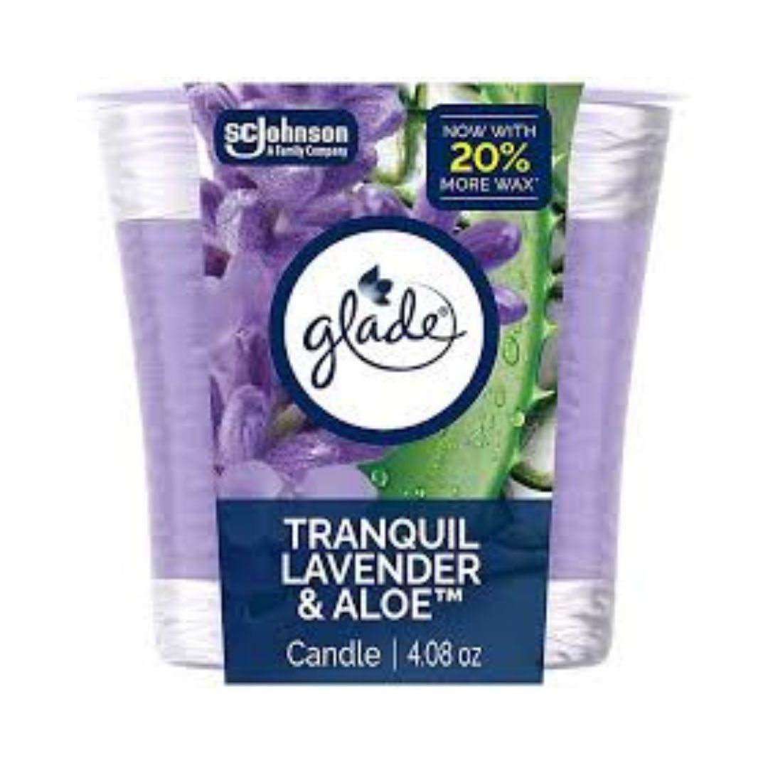GLADE CANDLE LAVENDER ALOE 4.08OZ / 6