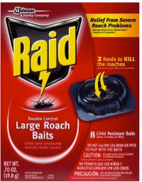 Raid Double Control Large Roach Baits 8 Pack of 6 pcs