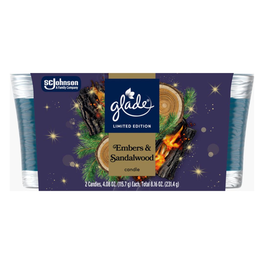 Glade® Embers & Sandalwood Candle Twin Pack 4.08 oz/ 6