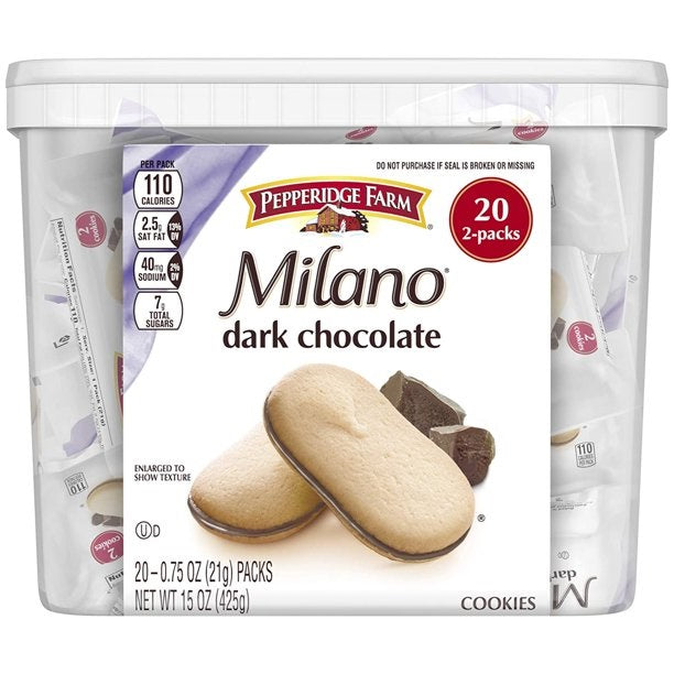 Pepperidge Farm Chocolate Milano Tub 20 x 2-pack