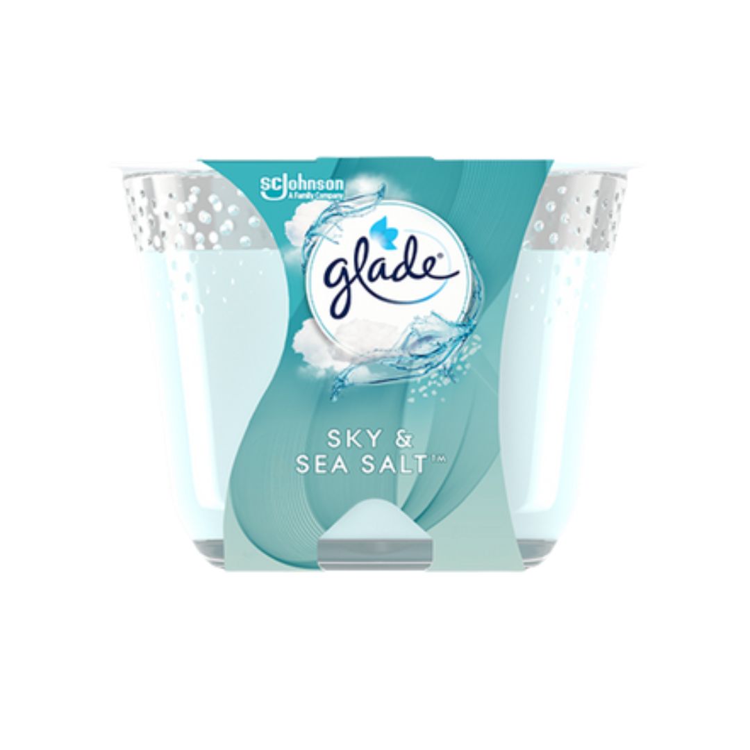 GLADE CANDLE SKYSEA SALT 6.8OZ/3CS