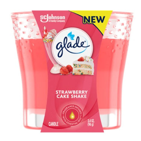 GLADE CANDLE STRAWBERRY 3.4OZ /6CS