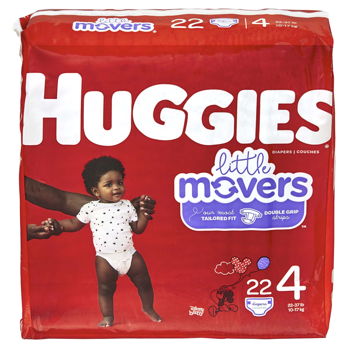 Huggies Little movers S4 Jumbo 4pack x 22