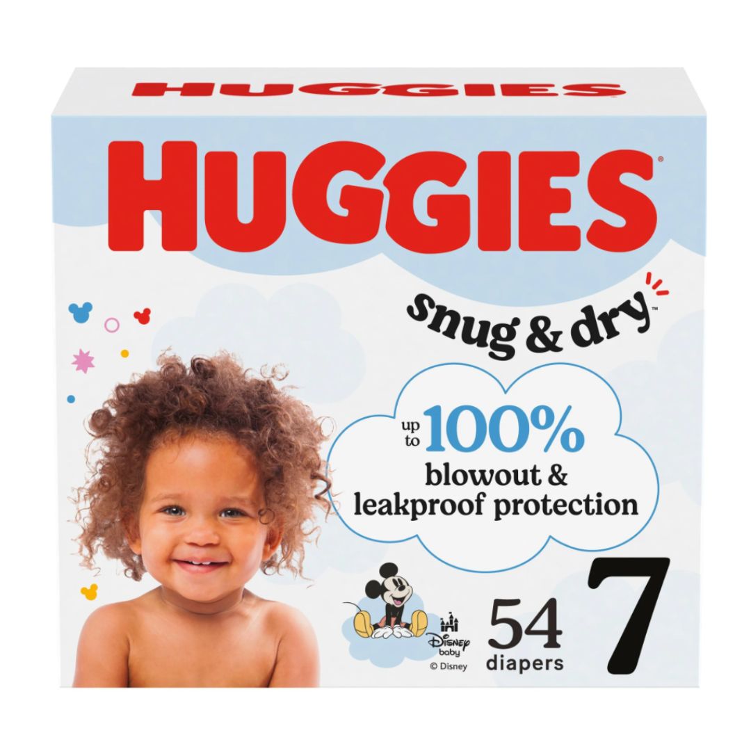 Huggies Snug & Dry Baby Diapers, Size 7 54 Ct / 1