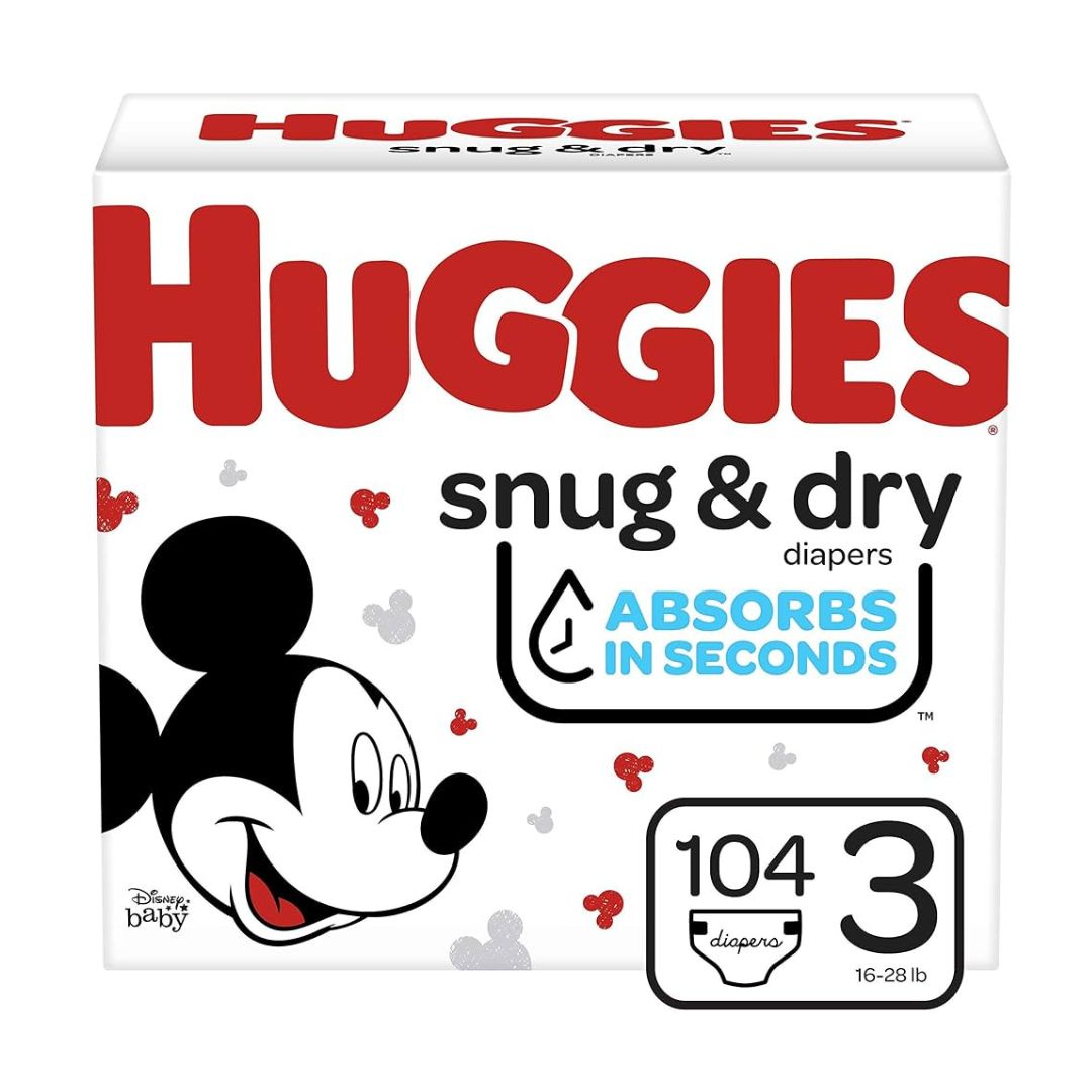 Huggies Snug & Dry Diapers Size 3 - 104 Count
