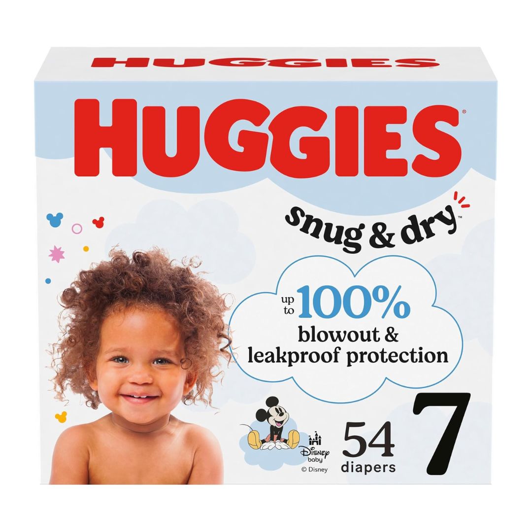 Huggies Size 7, Snug & Dry Baby Diapers 54 Count / 1