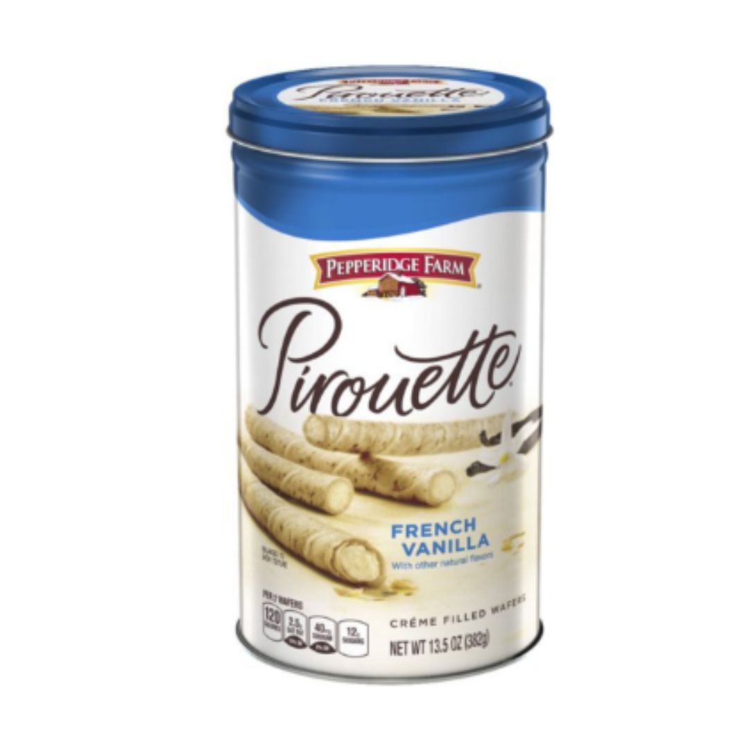 Pepperidge Farm Vanilla Filled Pirouette Wafers 13.5oz 12Ct / Case