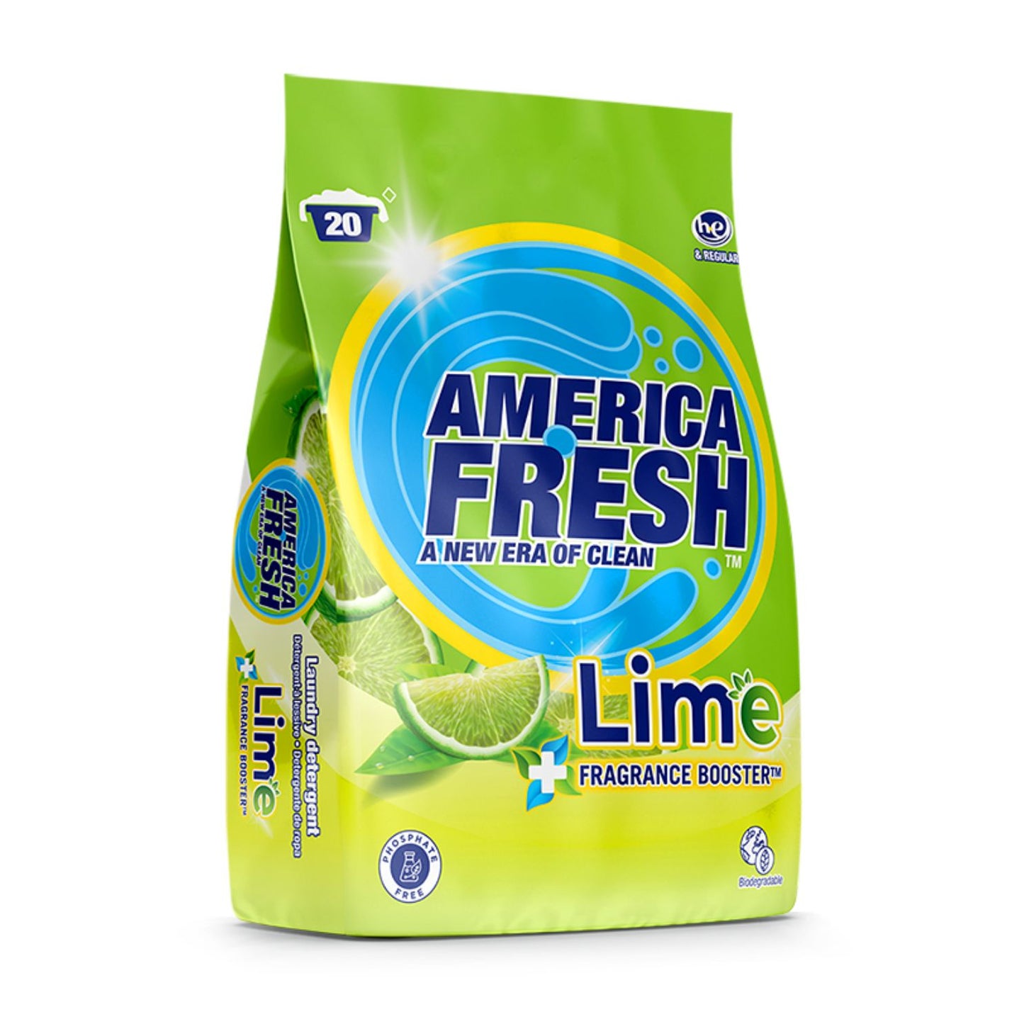 AMERICA FRESH DETERGENT LEMON GREEN 10 X 2KG