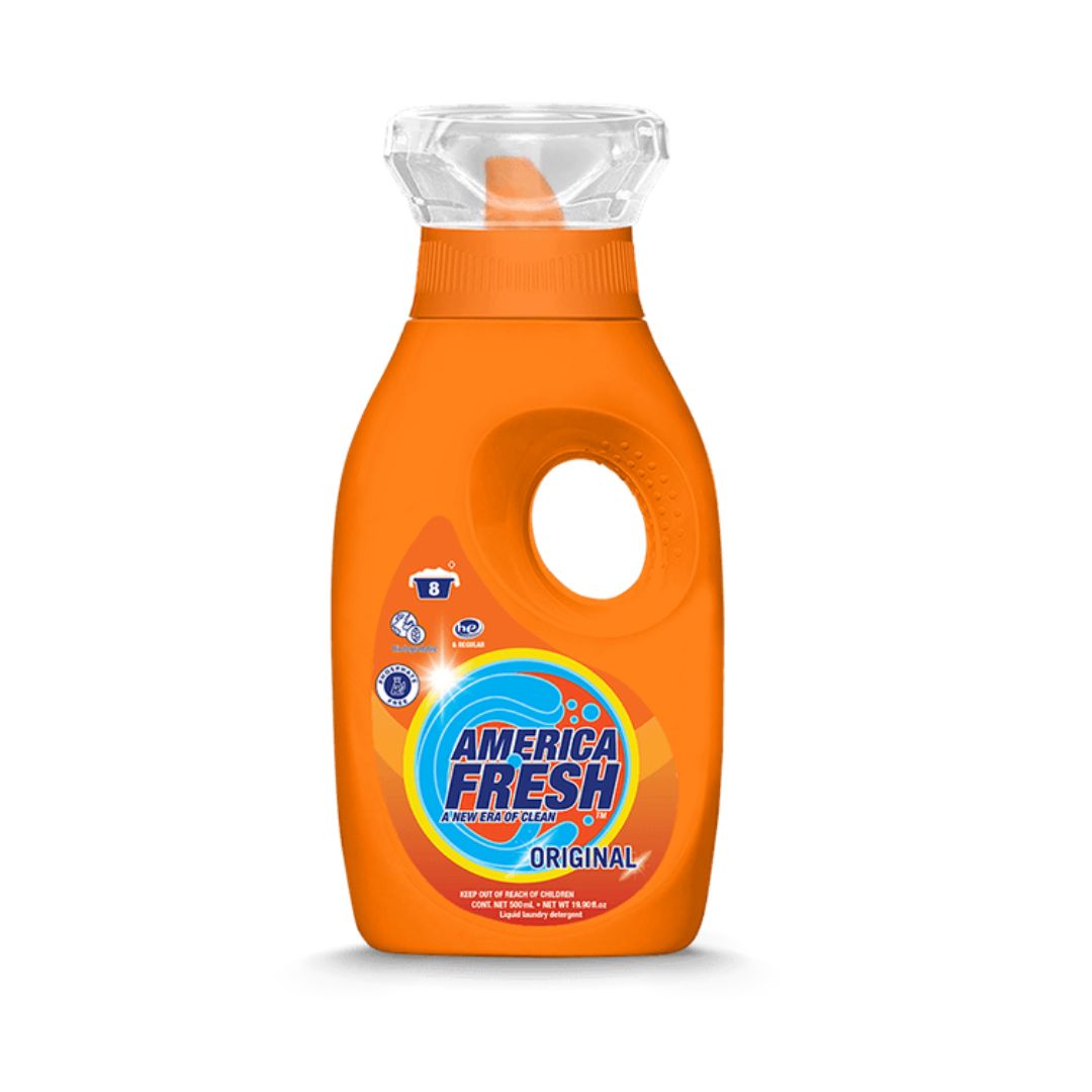 America Fresh LIQUID DETERGENT ORANGE 12 X 1L
