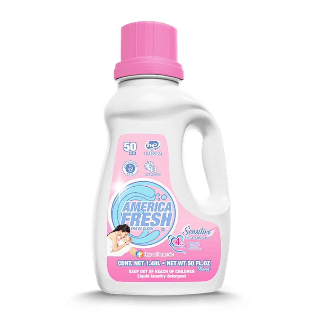 America Fresh LIQUID DETERGENT SENSITIVE BABY 8 X1.5L