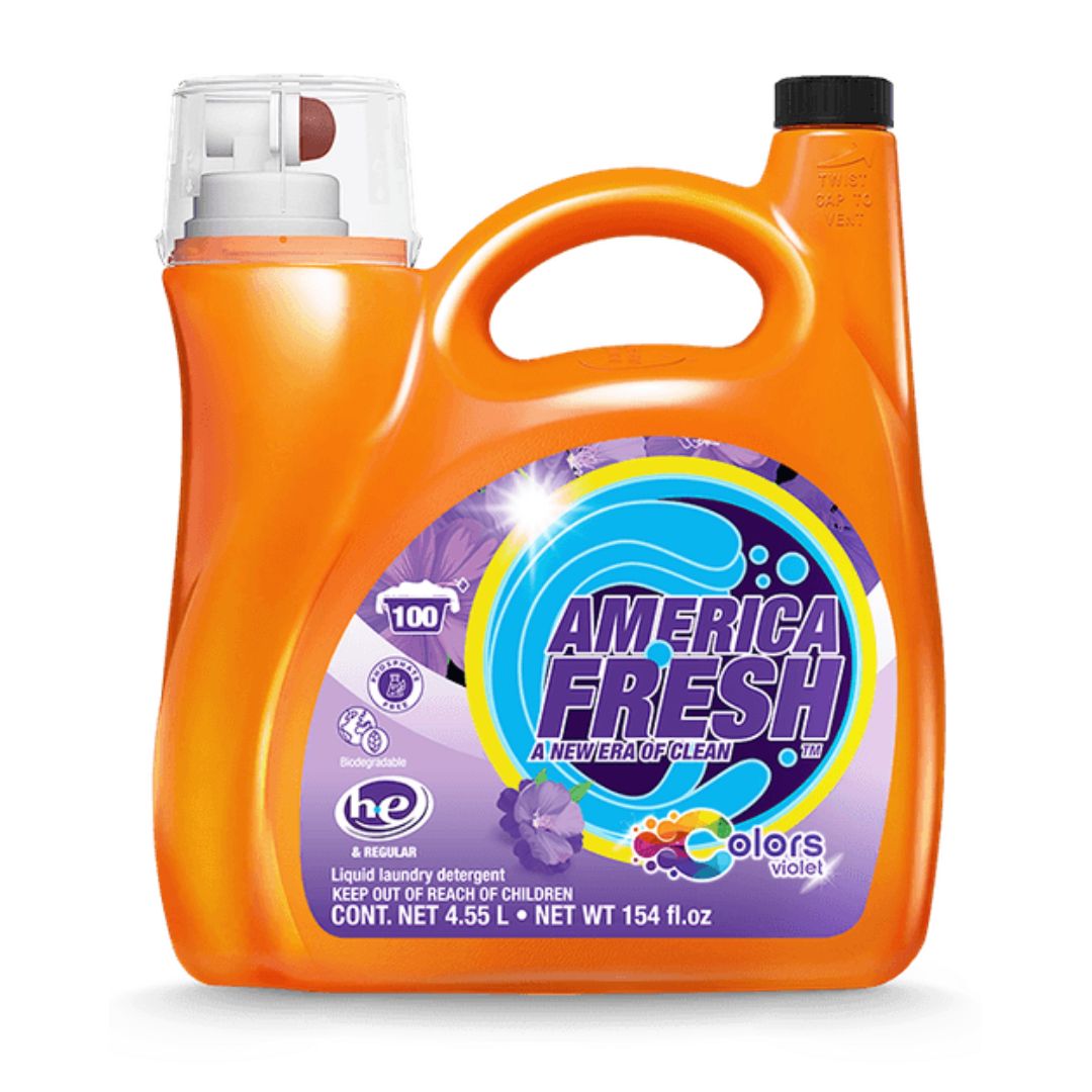 America Fresh LIQUID DETERGENT ORIGINAL VIOLET 4.55 Liters