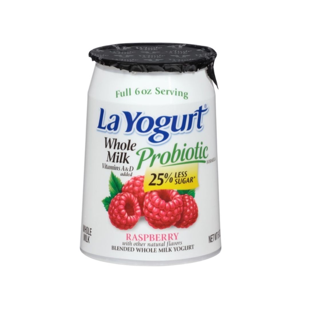 LA YOGURT WHOLE MILK RASPBERRY 6OZ / 12