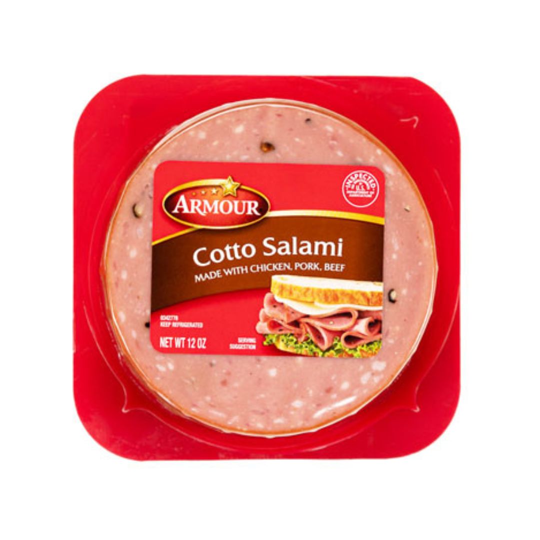 ARMOUR COTTO SALAMI COOKED SLICED 8 / 12OZ