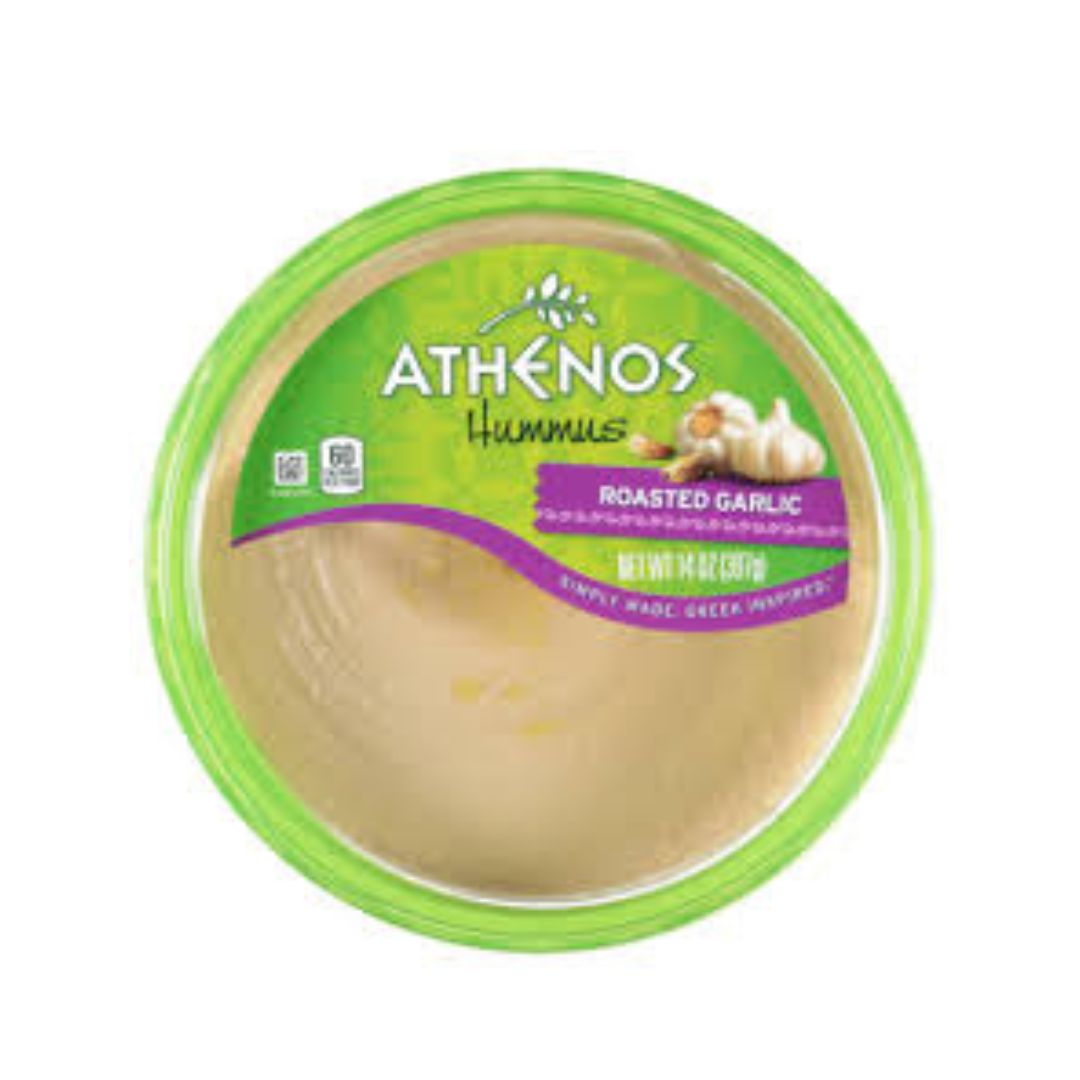 ATHENOS ROAST GARLIC HUMMUS 14OZ / 9