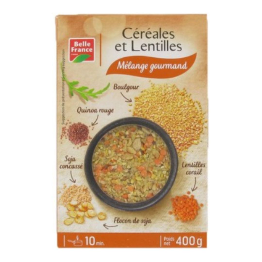 BELLE FRANCE CEREALES ET LENTILLES 400GR 10 MIN