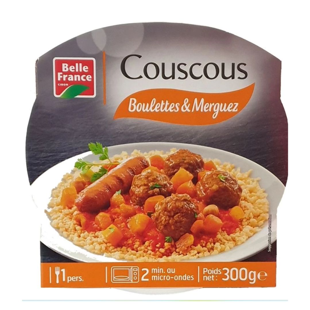 BELLE FRANCE COUSCOUS BOULETTES & MERGUEZ 300GR
