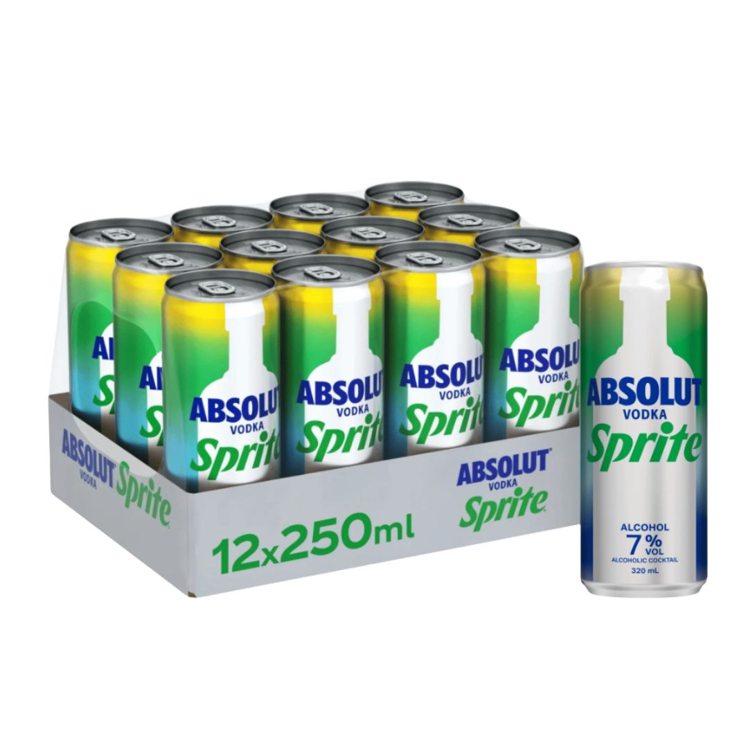 ABSOLUT VODKA SPRITE 250ML / 12