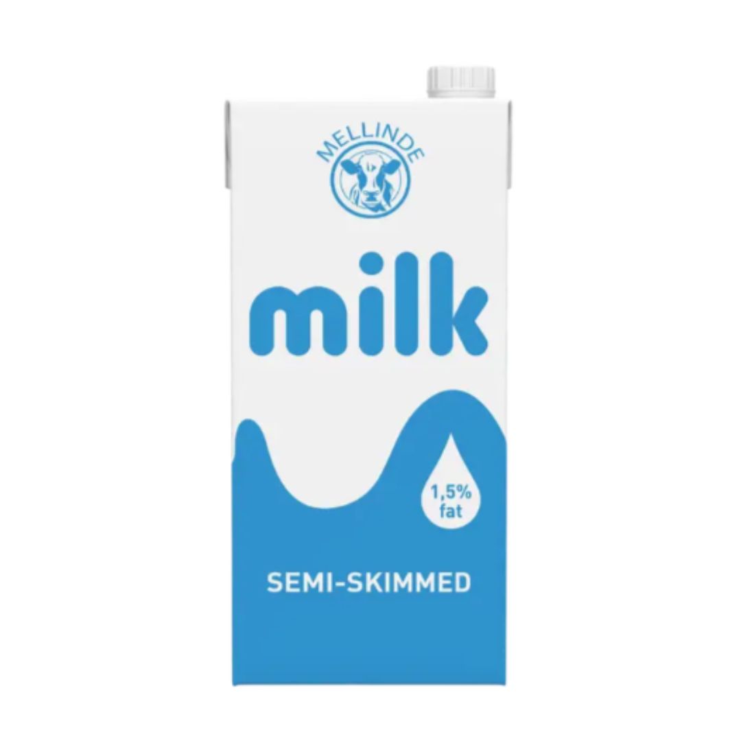MELLINDE SEMI SKIM MILK 1LT / 12