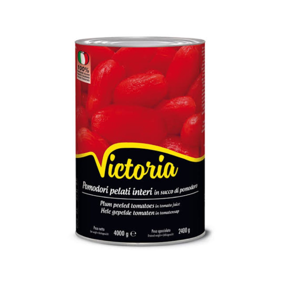 VICTORIA WHOLE PEELED TOMATOES 400GR