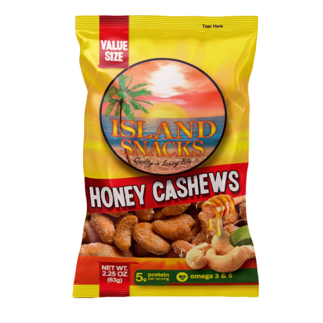 ISLAND SNACKS VALUE SIZE SALTED CASHEW 2.25OZ / 12