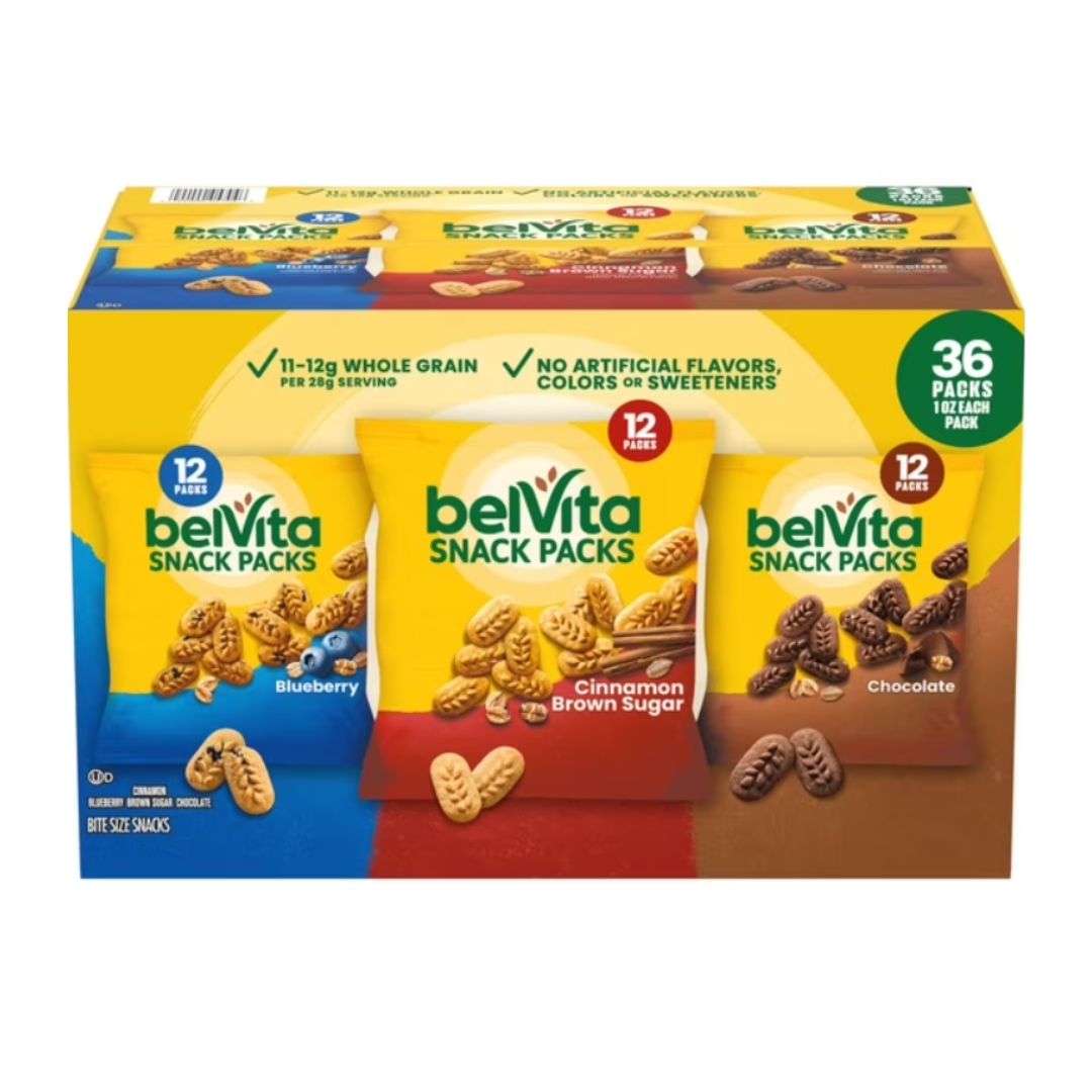 belVita Bites Breakfast Biscuits, Variety Pack, 1 oz., 36 pk.