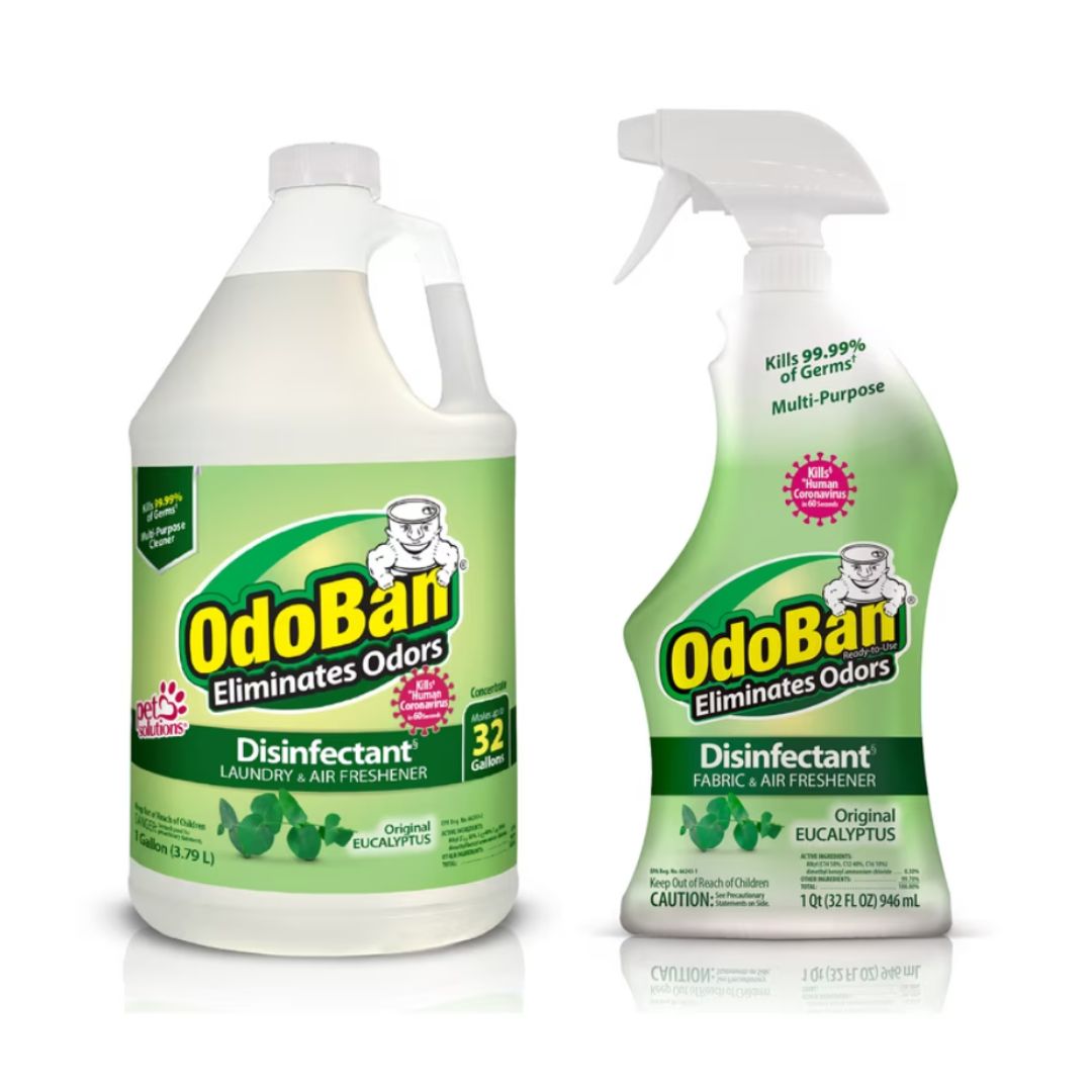 OdoBan Odor Disinfectant, Eucalyptus, 1 Gallon Concentrate / 32 oz. Ready-to-Use