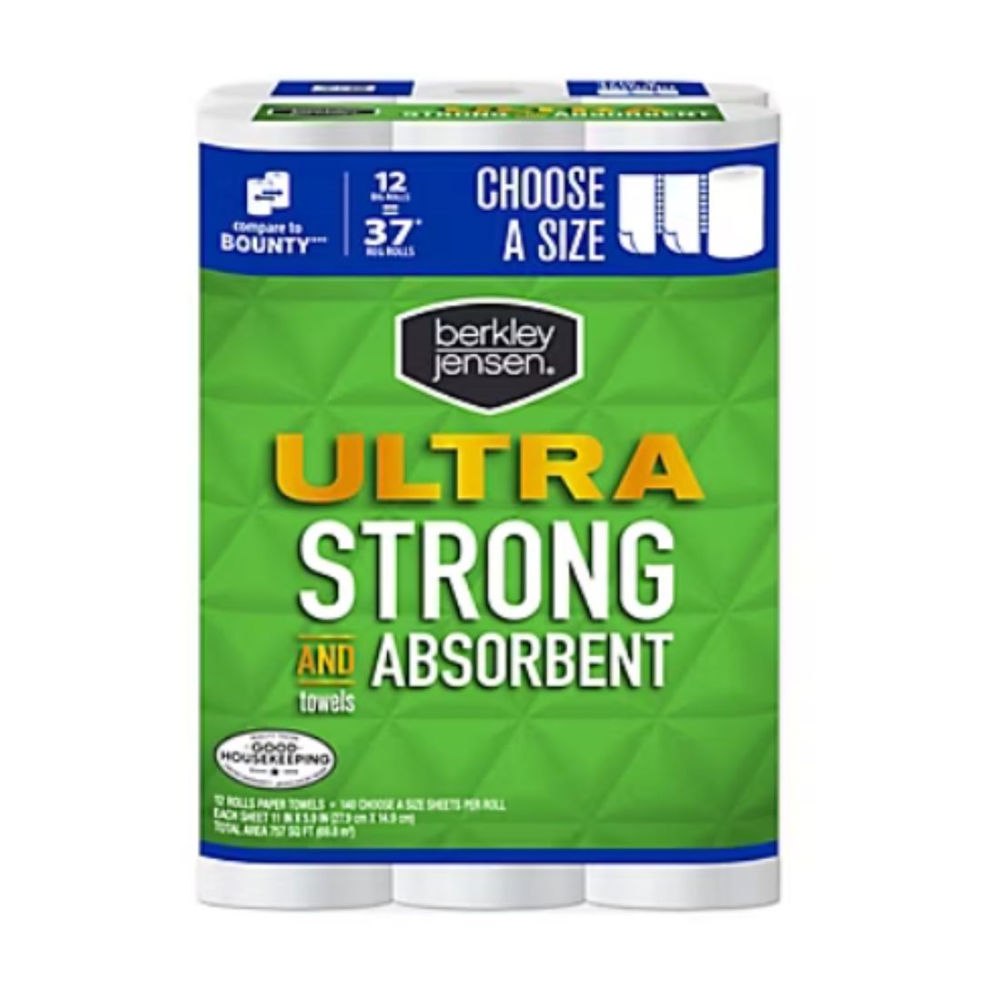 Choose-a-Size Ultra Paper Towels, 12 Big Rolls 140 Sheets