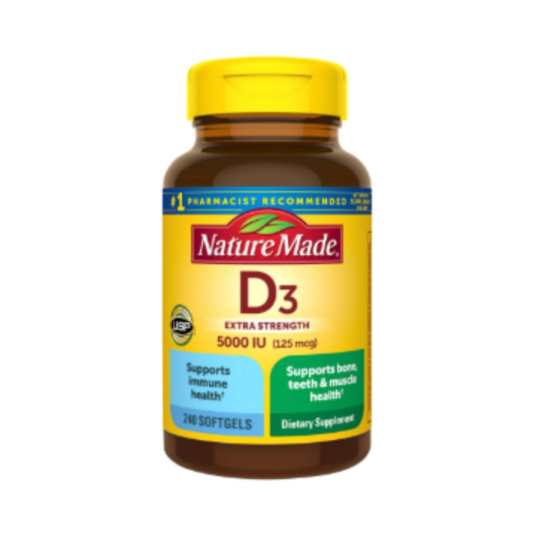 Nature Made Extra Strength Vitamin D3 5000IU Softgels, 240 ct.