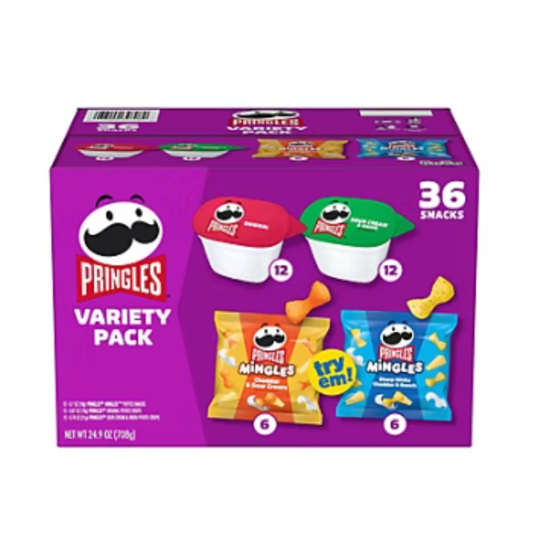 Pringles Chips and Mingles Snacks Variety Pack, 36 ct.