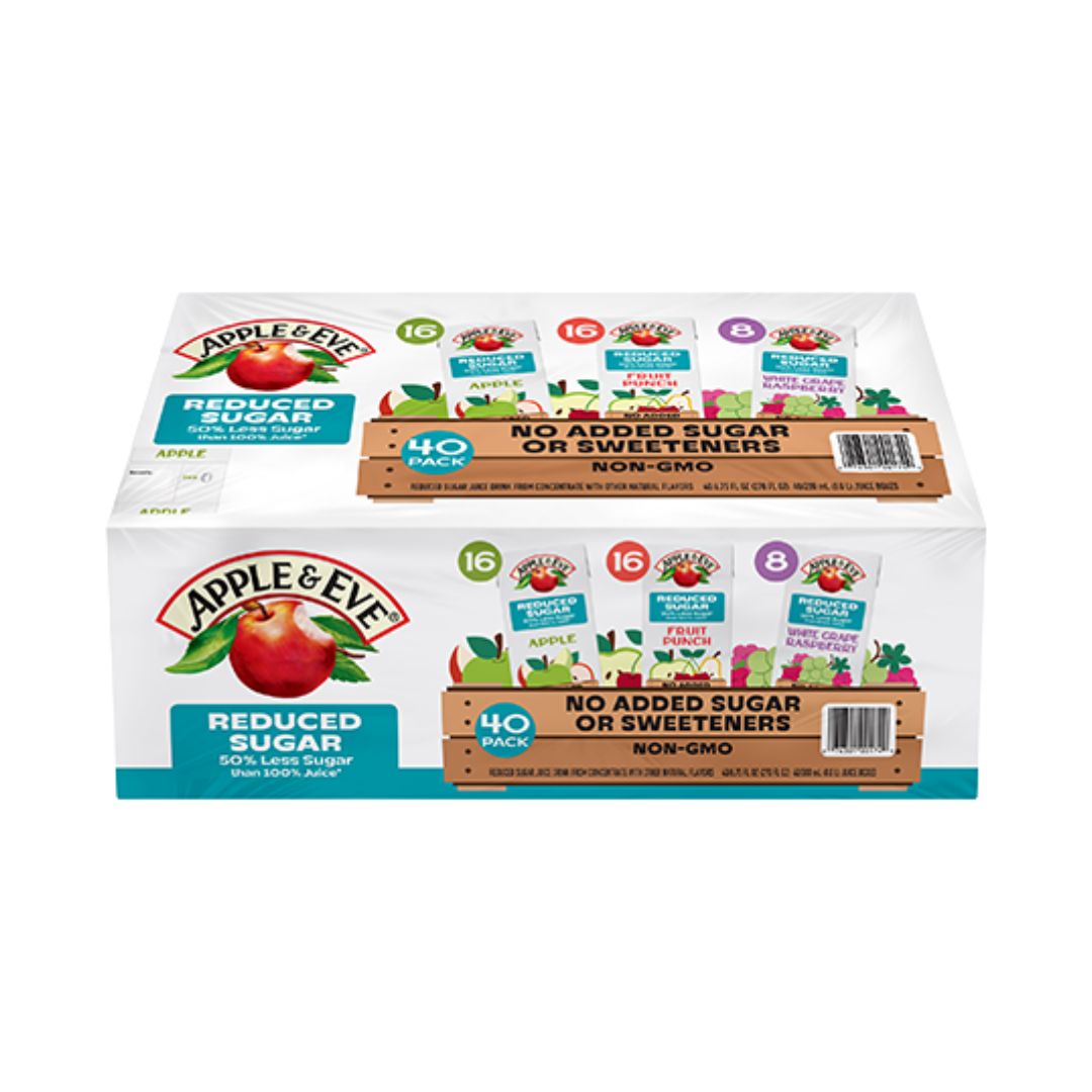 Reduced Sugar Juice Drink Variety Pack - 40 count - Apple & Eve
