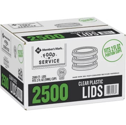 PORTION CUP LID CLEAR 2OZ 2500CT