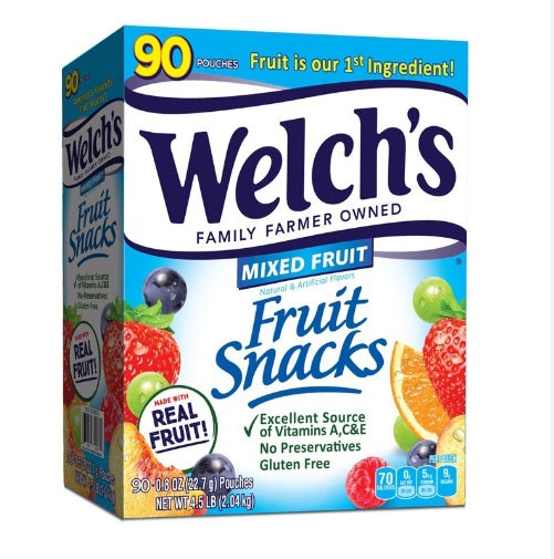 WELCHS FRUIT SNACKS 90CT