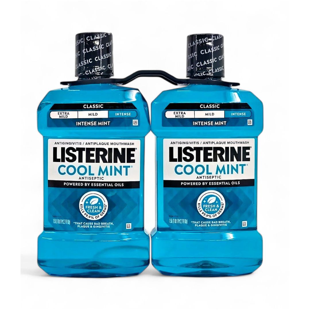 Listerine Cool Mint Antiseptic Mouthwash, 50.7 fl oz, 2 Pack