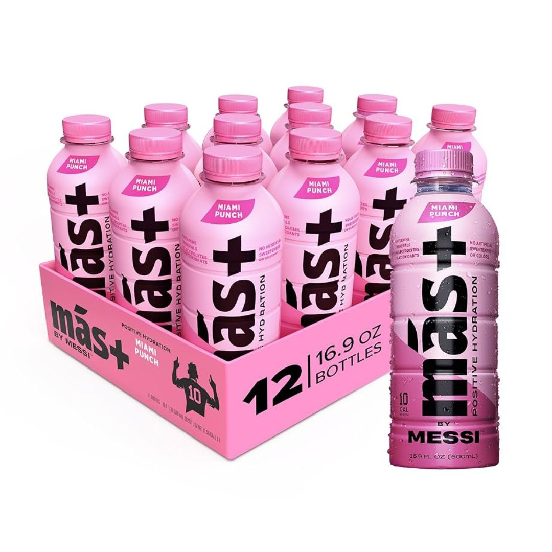 Más+ by Messi 16.9oz Miami Punch, Sports Drink 16.9 oz / 12