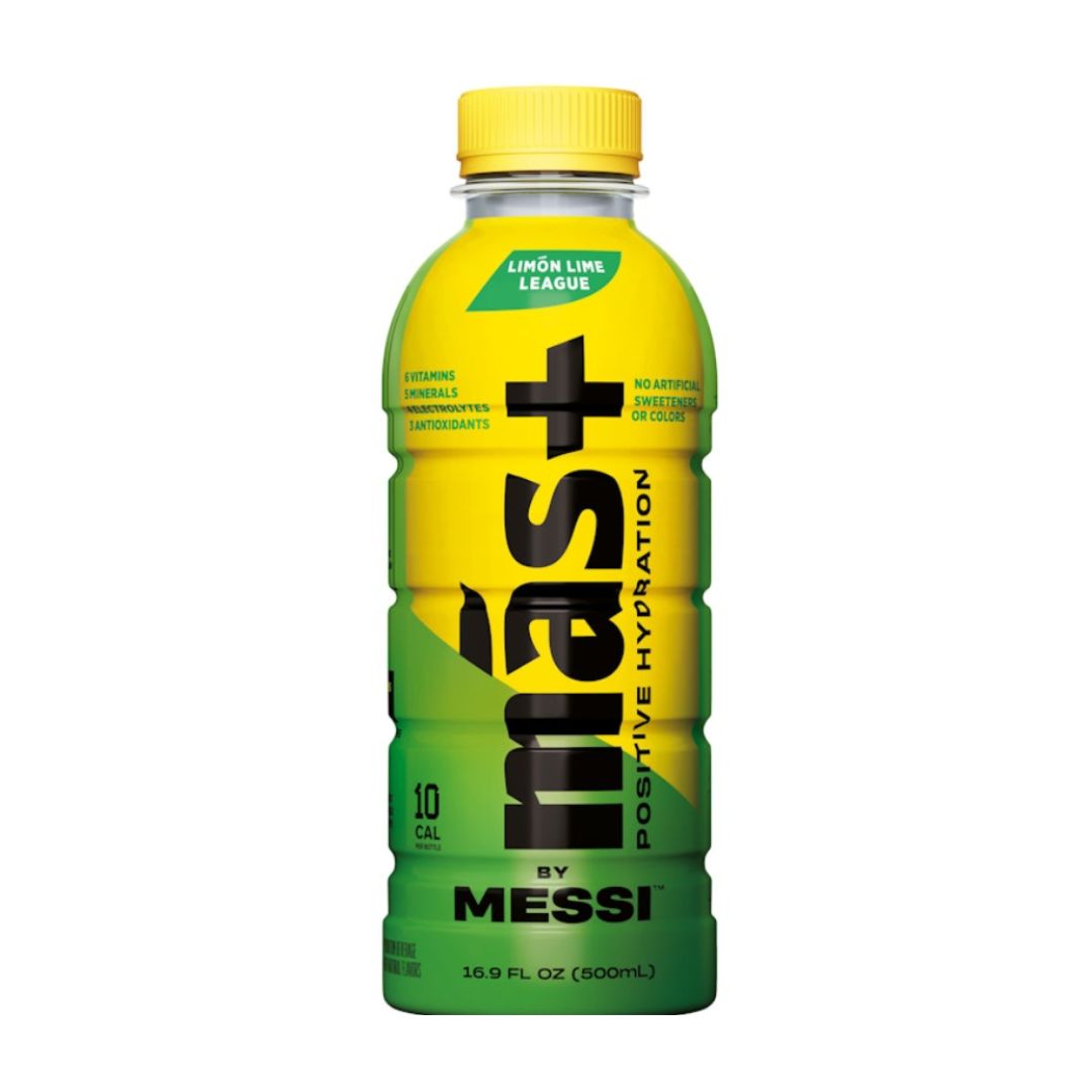 Más+ by Messi Hydration Sports Drink Limón Lime League, 16.9 fl oz / 12