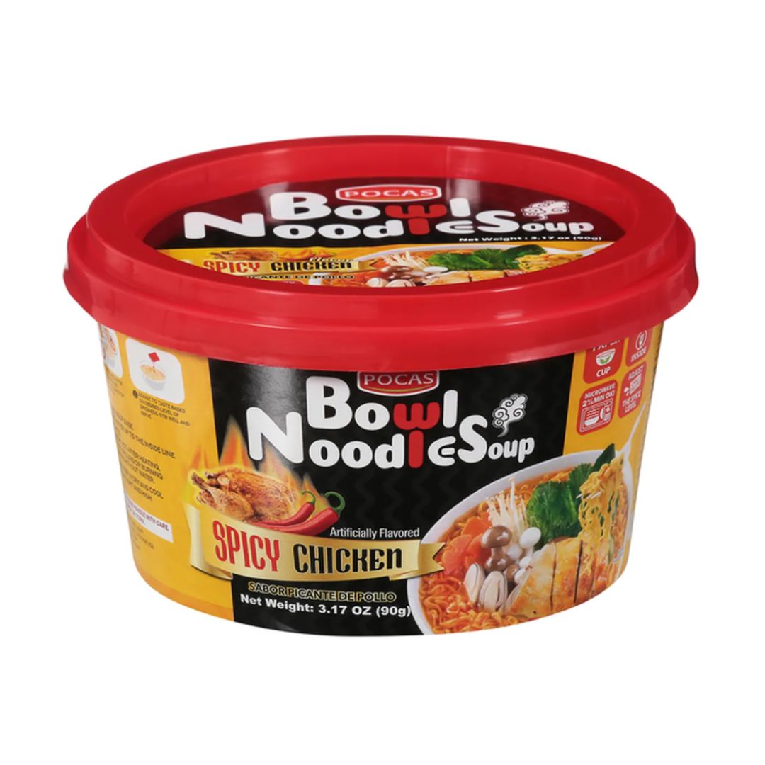 POCAS BOWL NOODLE SOUP SPICY BEEF 3.17 OZ | 12
