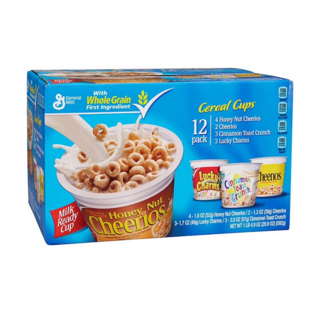 General Mills Cereal Cup, Variety, 12 ct / 20.9 OZ