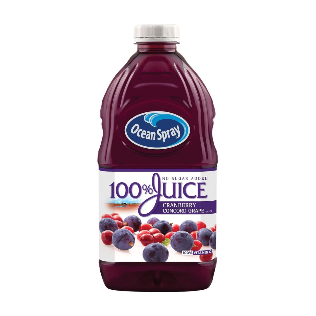 Ocean Spray 100% Juice, Cranberry Concord Grape, 64 Oz