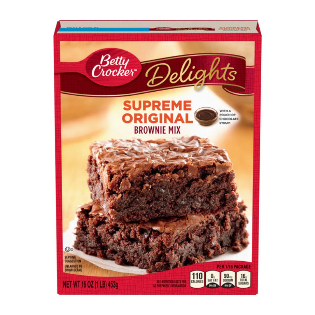 BETTY CROCKER BROWNIE SUPREME BROWNIE MIX 16OZ x 8