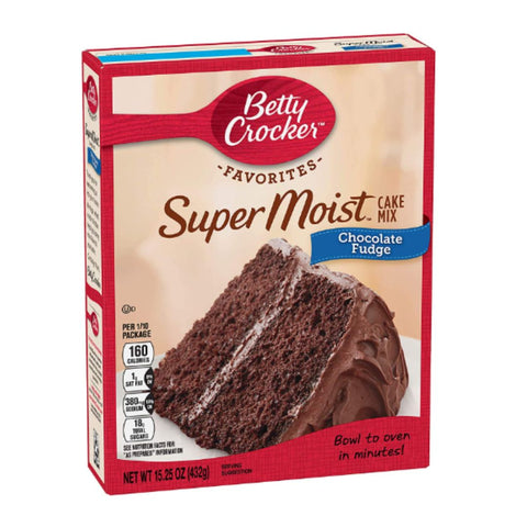 Betty Crocker Super moist Chocolate Fudge Cake Mix 15.25oz 12/Case