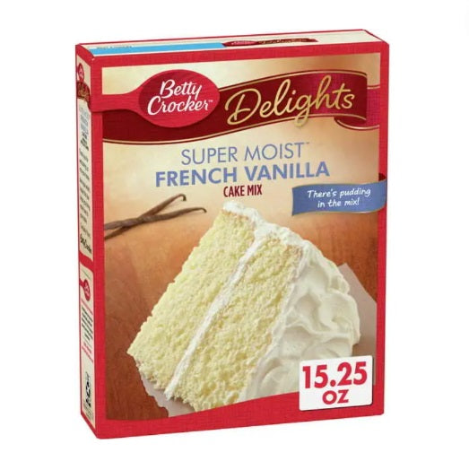 Betty Crocker Super moist French Vanilla Cake Mix 13.25oz x 12