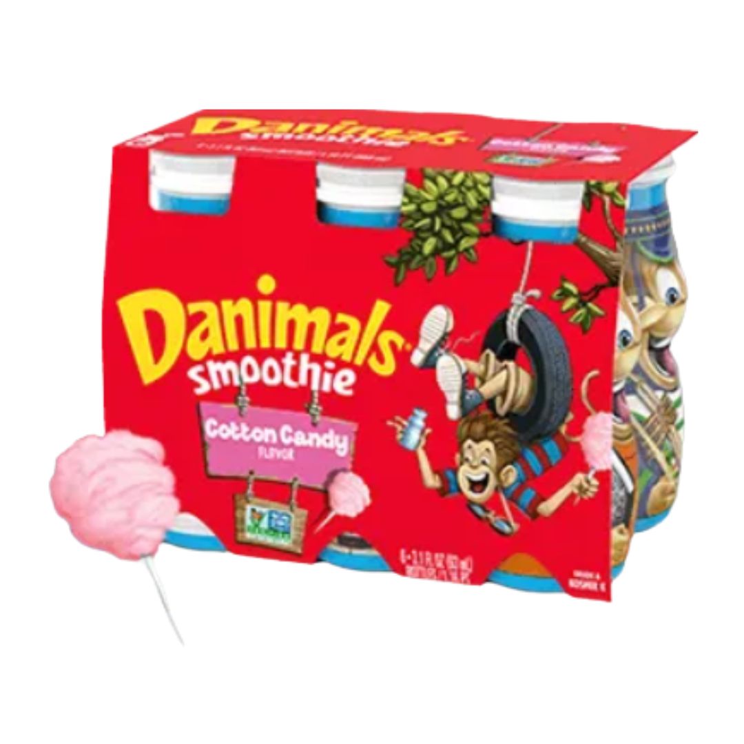 DANIMALS SMOOTHIE COTTON CANDY 3OZ / 6PK