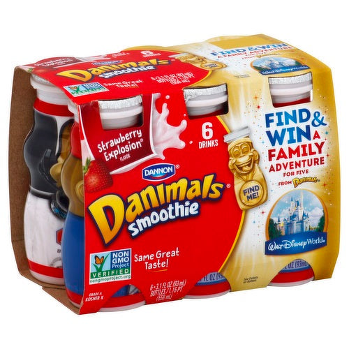 Danimals Smoothies Swingin' Strawberry Banana - 6pk / 8