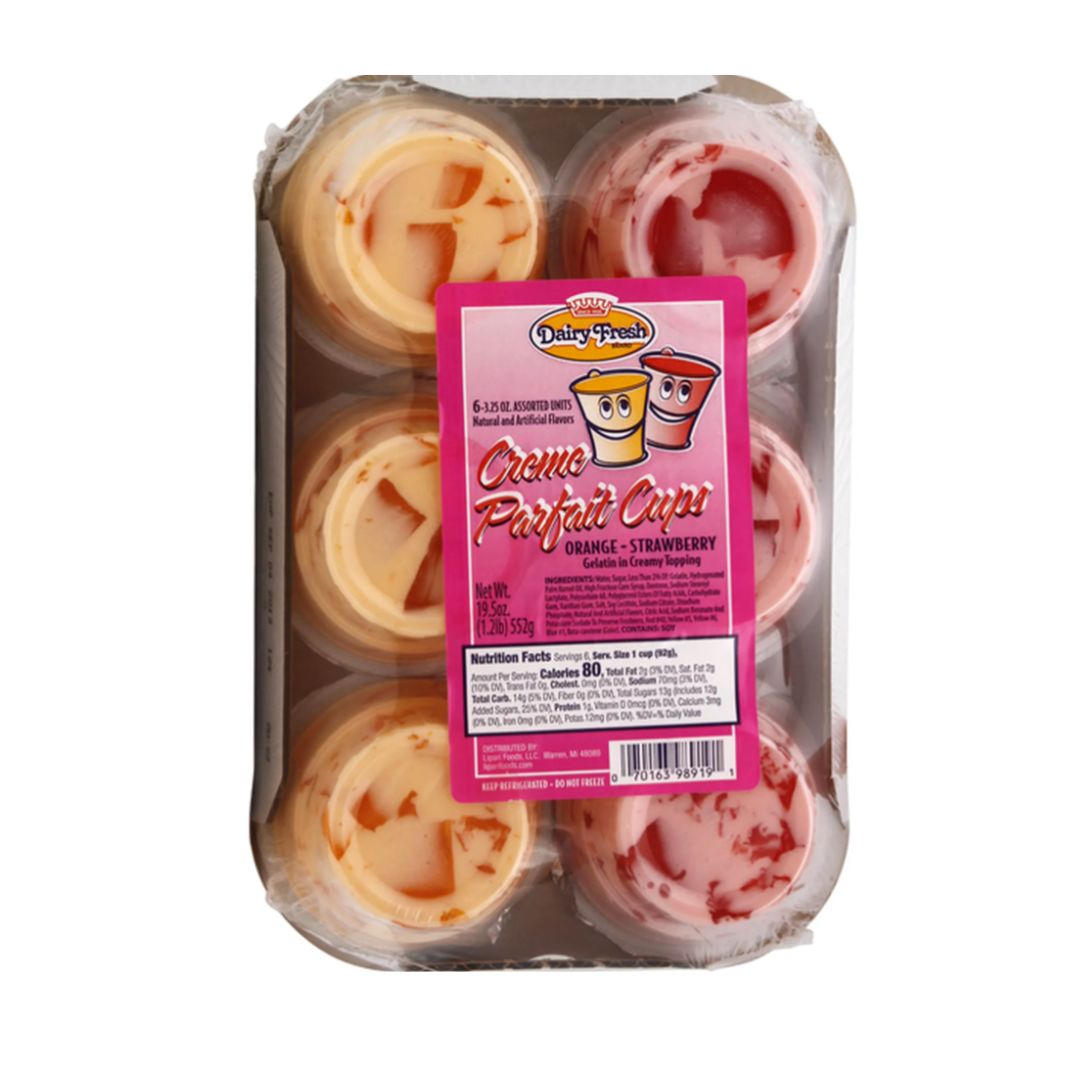 DAIRY FRESH GELATIN PARFAIT CUPS SUGAR FREE 6ct / 1