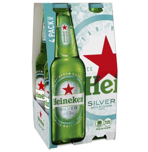HEINEKEN SILVER BOTTLE 4 (6X33CL)