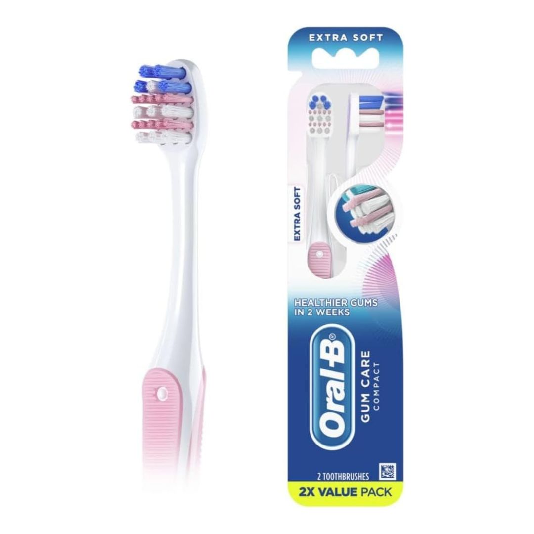 Oral-B Gum Care Sensitive Toothbrushes, Extra Soft, 2 Count