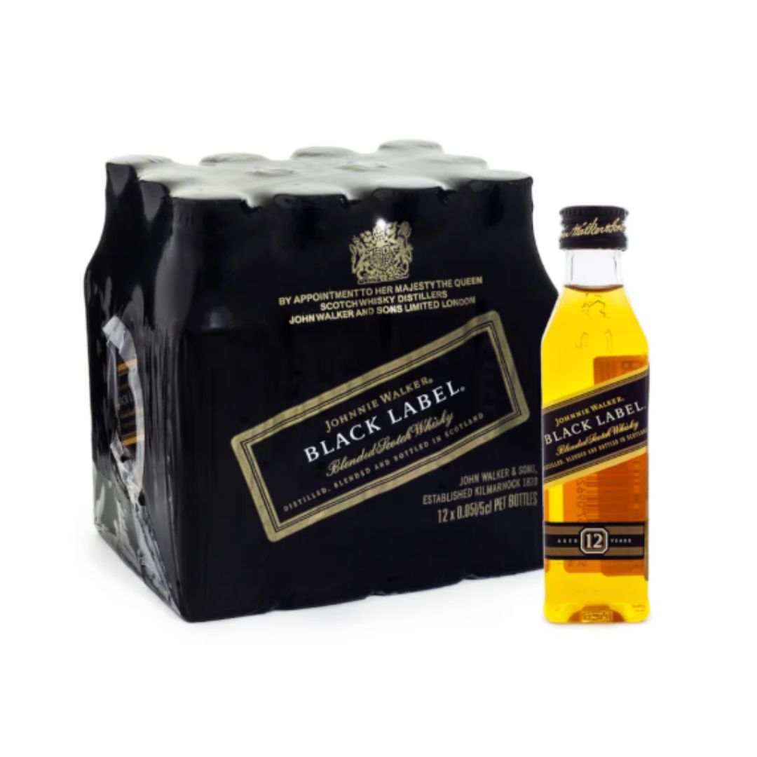 JOHNNIE WALKER BLACK LABEL PET 50ML / 192 bottles