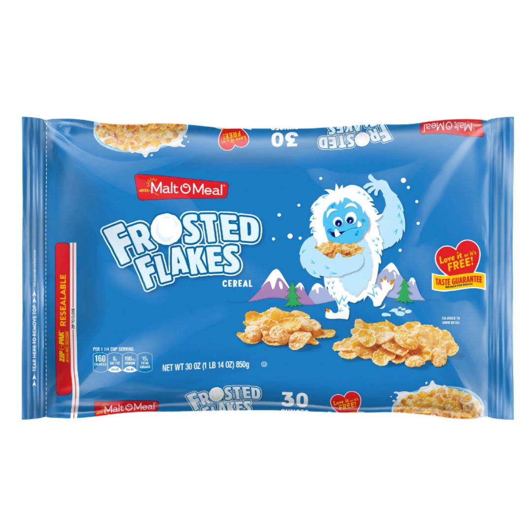 Malt-O-Meal Frosted Flakes Cereal, 30 oz Box / 8